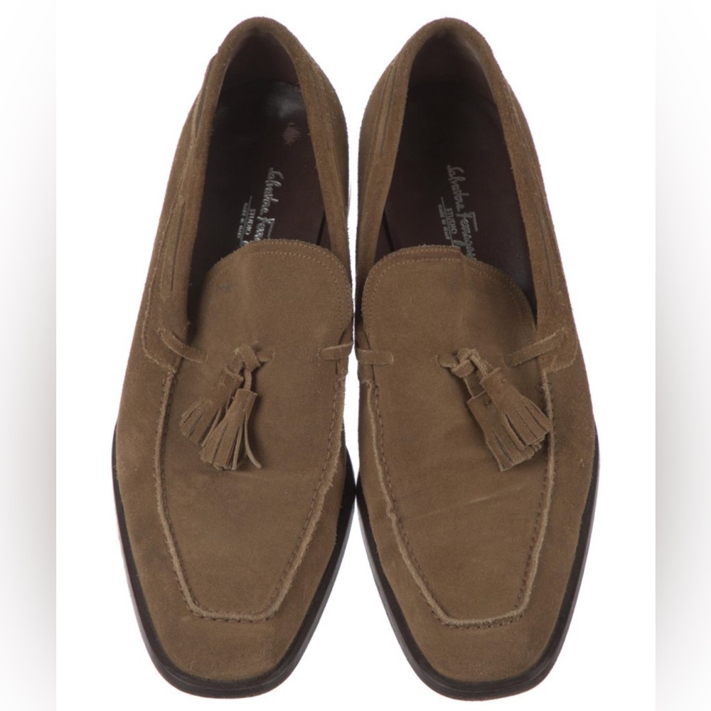 Salvatore Ferragamo mens size 10 US suede shoes